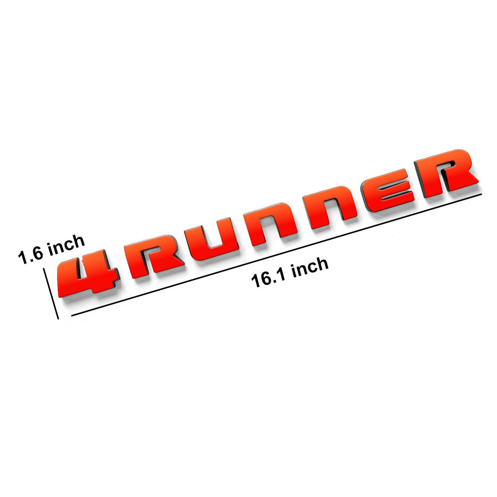 4Runner Decal Letters ABS Tailgate Emblem Liftgate Emblem Overlays for Toyota