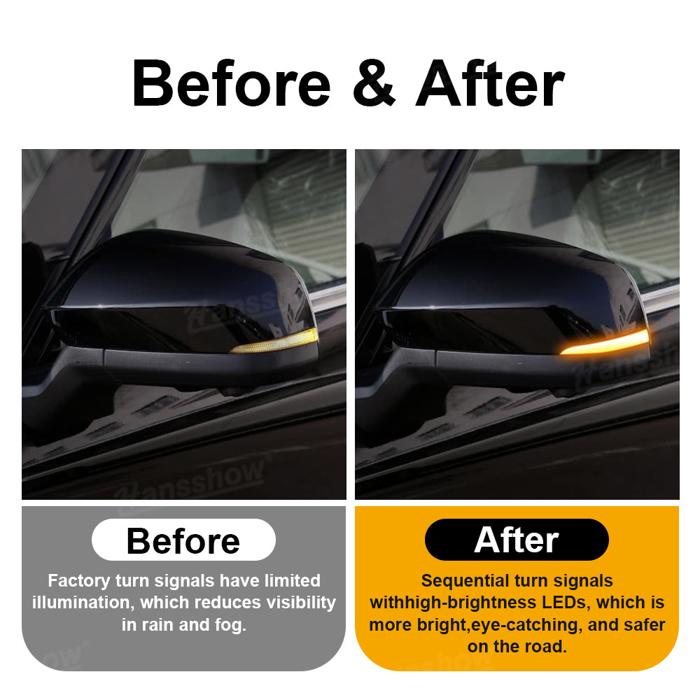 4Runner Side View Mirror Turn Signals Sequential LED Turn Indicators for Toyota