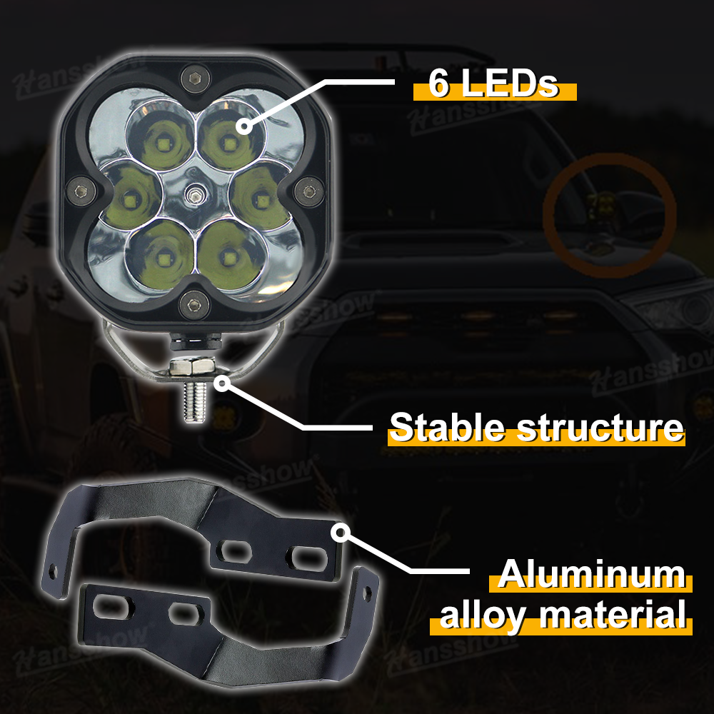 4Runner Baja Designs Ditch Lights Kit Squadron Pro LED A-pillar Lights for Toyota