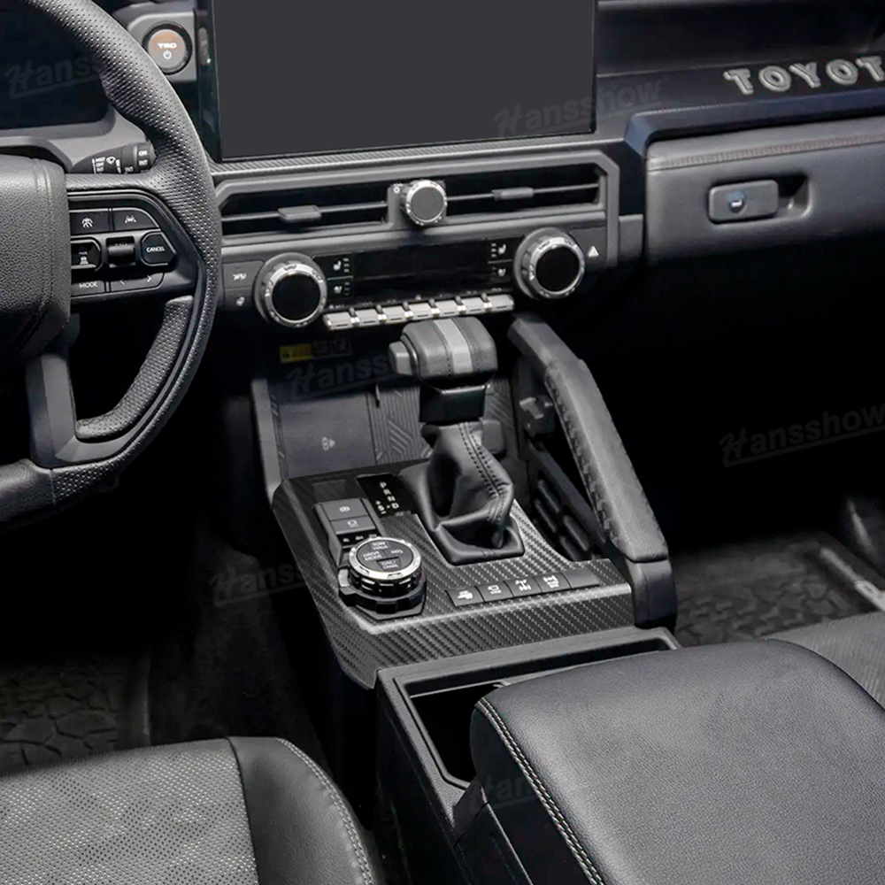 4Runner Gear Shift Panel Cover Trim ABS Carbon Fiber Style for Toyota