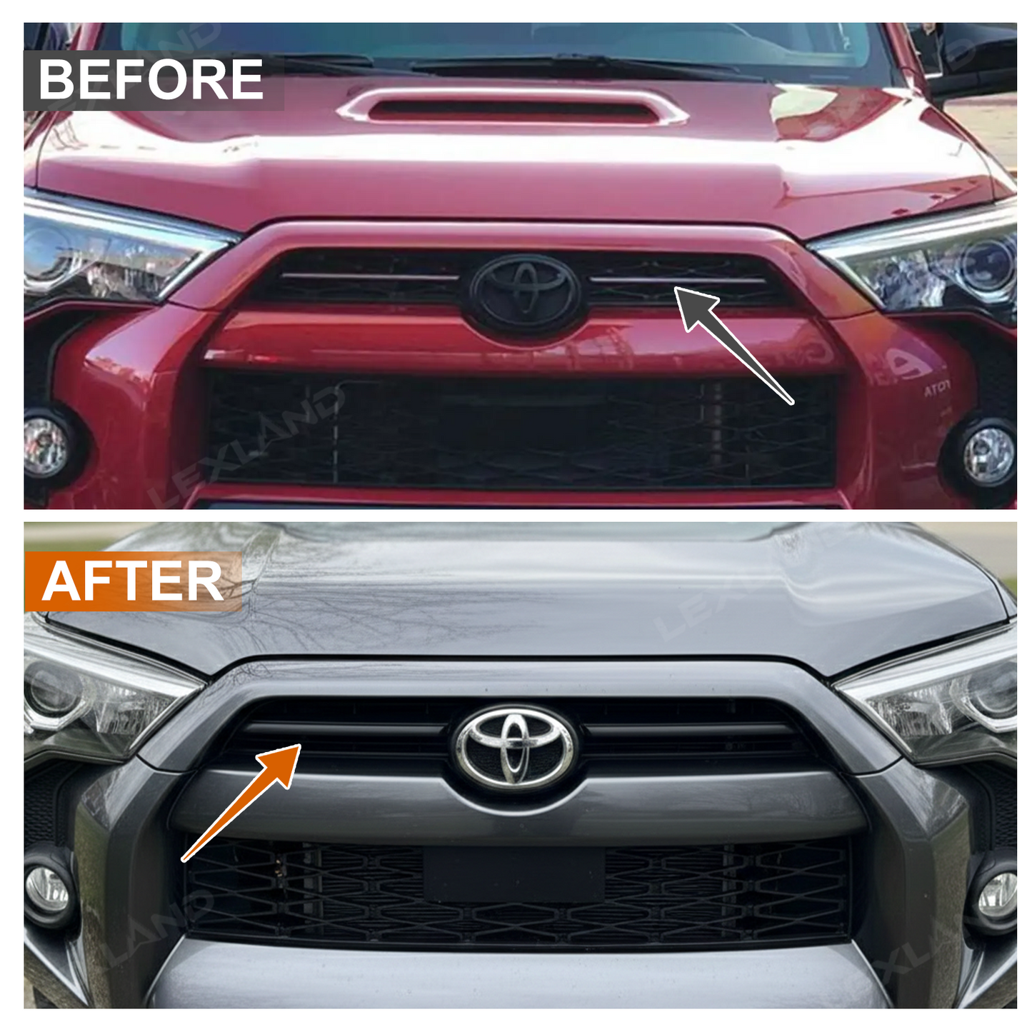 4Runner Front Center Grille Insert Cover Trim Middle Grille Insert Cover Strips for Toyota