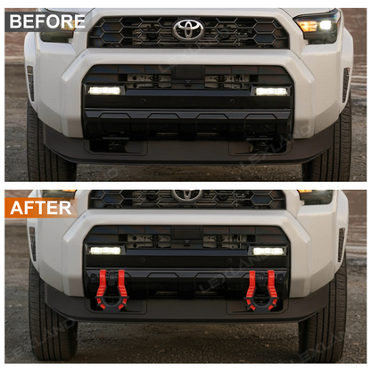 4Runner/Tacoma Rugged D-Ring Shackle Front Hook Brackets for Toyota