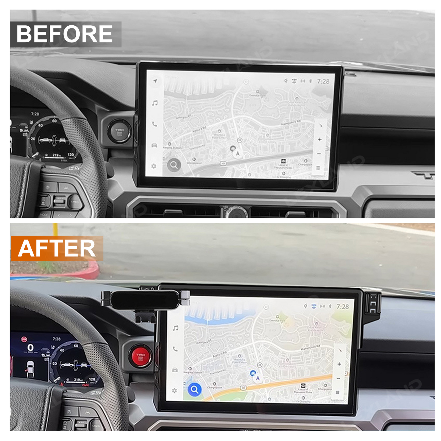 Tacoma Phone Holder Adjustable Phone Mount Dashboard Clip Cell Phone Cradles