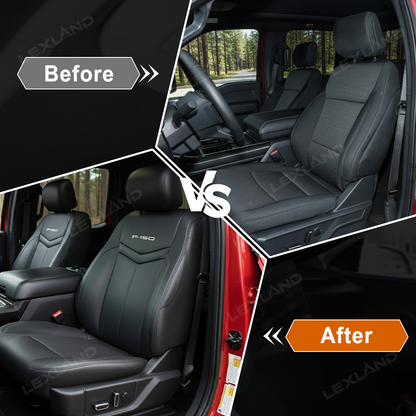 F150 Seat Covers NAPPA Leather Full Coverage Seat Protector with F150 Letter Style