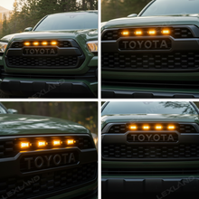 Tacoma Front Grille with Amber Lights Front Bumper Grille Replacement Kit for Toyota