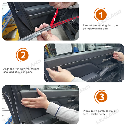 Tacoma Door Trim Cover ABS Front & Rear Door Protector Interior Trim Strip for Toyota