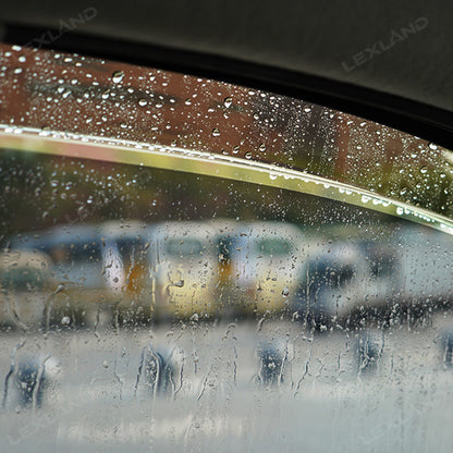 Tundra Window Visor Deflectors with TUNDRA Letter Style Tape-On Rain Guards Sun Shield