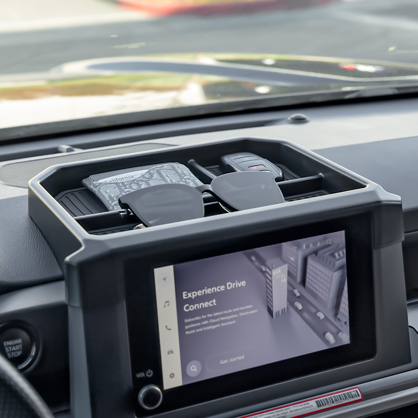 Tacoma Dashboard Organizer Tray Behind Screen Interior Dash Storage Box for Toyota