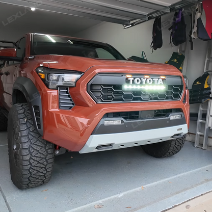 Tacoma Front Bumper Grille With LED & Light Bar Racing Grills With TRD PRO Style Upgrade for Toyota