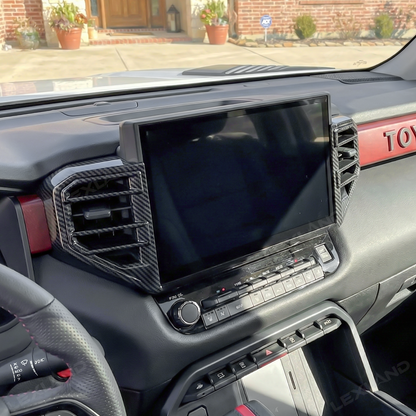 Tundra Dashboard Air Vent Covers AC Vent Overlays ABS Interior Trim 4PCS for Toyota