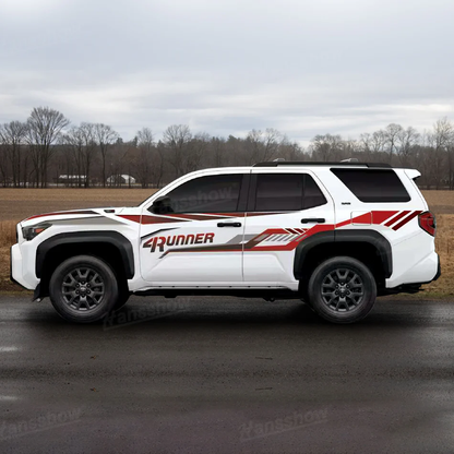 4Runner Body Decals Vinyl Wrap with Retro Racing / Off-Road Decal Style