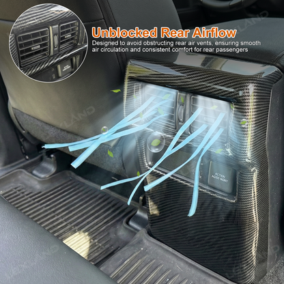 4Runner Rear Air Vent Cover ABS Glossy Carbon Fiber Style Interior Kick Guard Protector