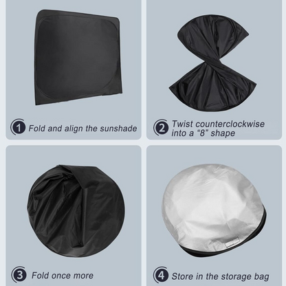 Tacoma Windshield Sun Shade Foldable Sunshade Front Window Shade for Toyota