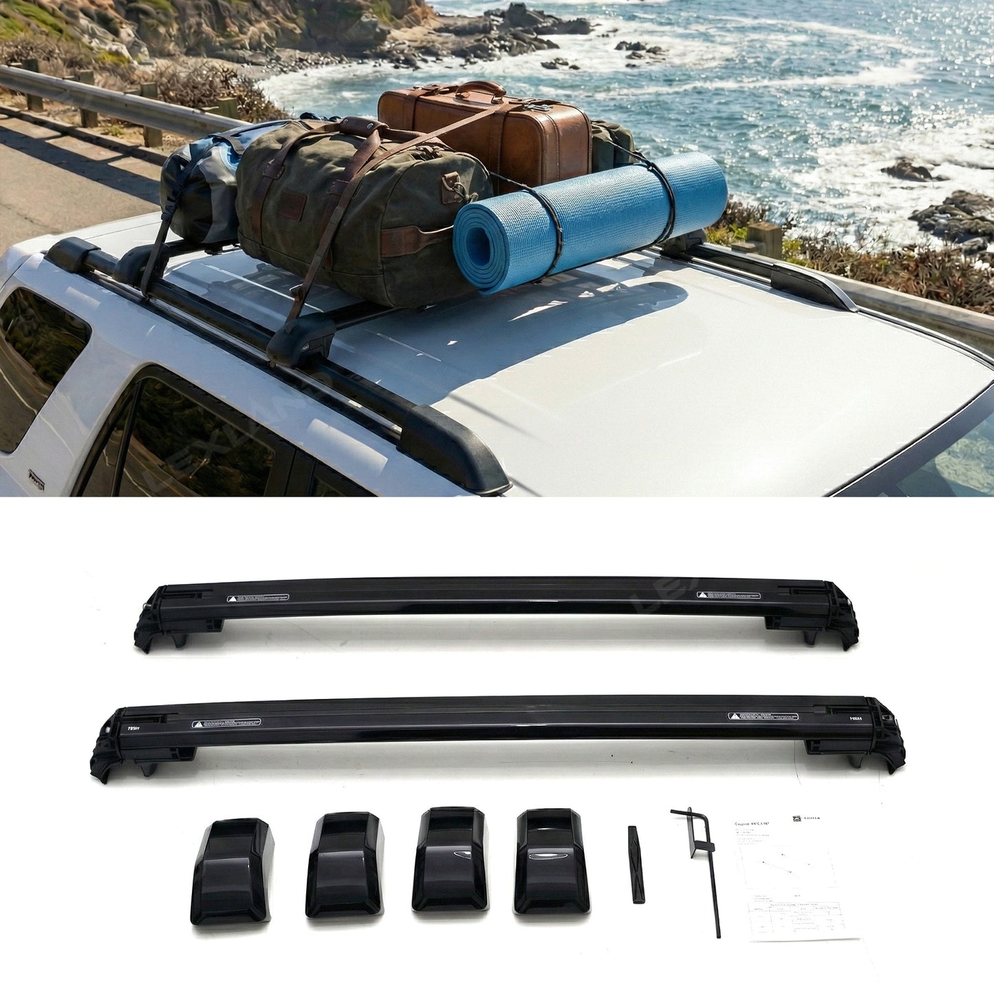 4Runner Roof Rack Cross Bars OEM Style Rooftop Cargo Rack Luggage Carrier for Toyota