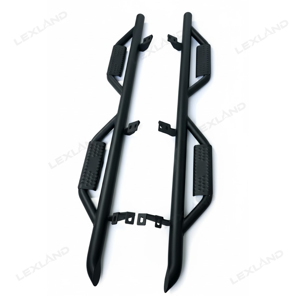 Tacoma Running Boards Double Cab Side Steps Nerf Bar with Dropped Steps for Toyota