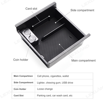 4Runner Center Console Organizer Tray Armrest Storage Box For Toyota