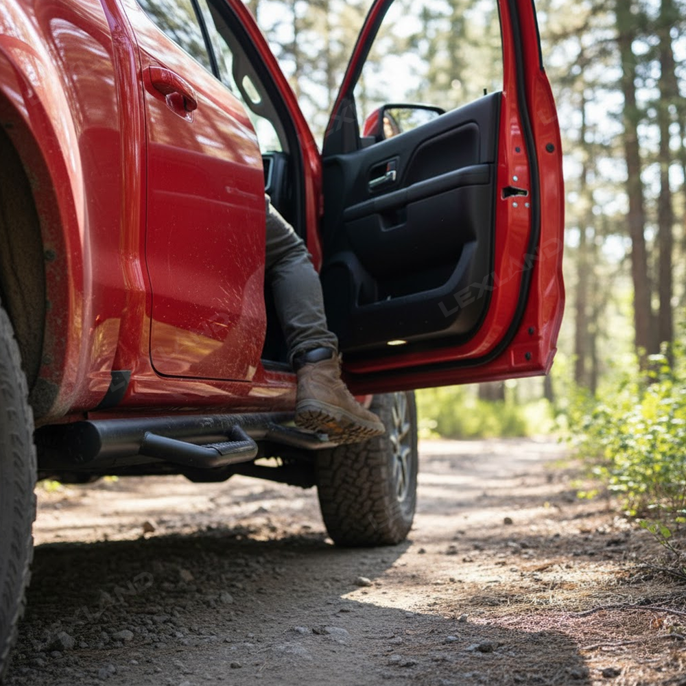 Tacoma Running Boards Double Cab Side Steps Nerf Bar with Dropped Steps for Toyota