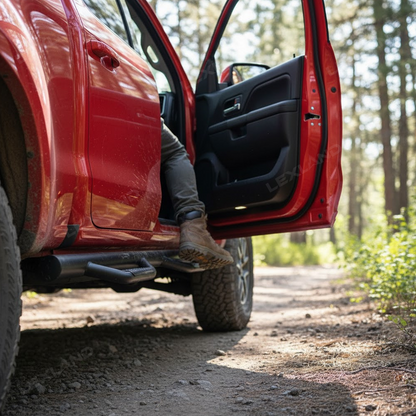 Tacoma Running Boards Double Cab Side Steps Nerf Bar with Dropped Steps for Toyota