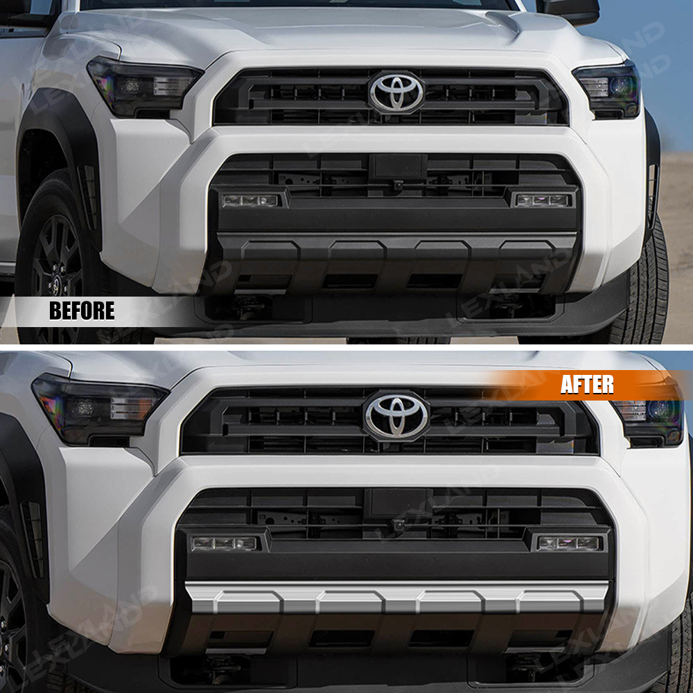4runner Front Bumper Lower Valance Strip Stainless Steel Scratch Guard Protector - Silver Brushed Finish