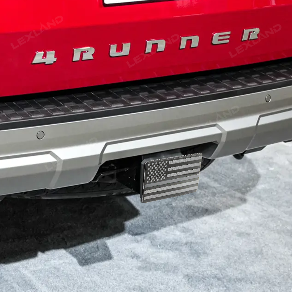 4Runner American Flag Hitch Cover Cap Carbon Steel Trailer Hitch Receiver Cover for Toyota