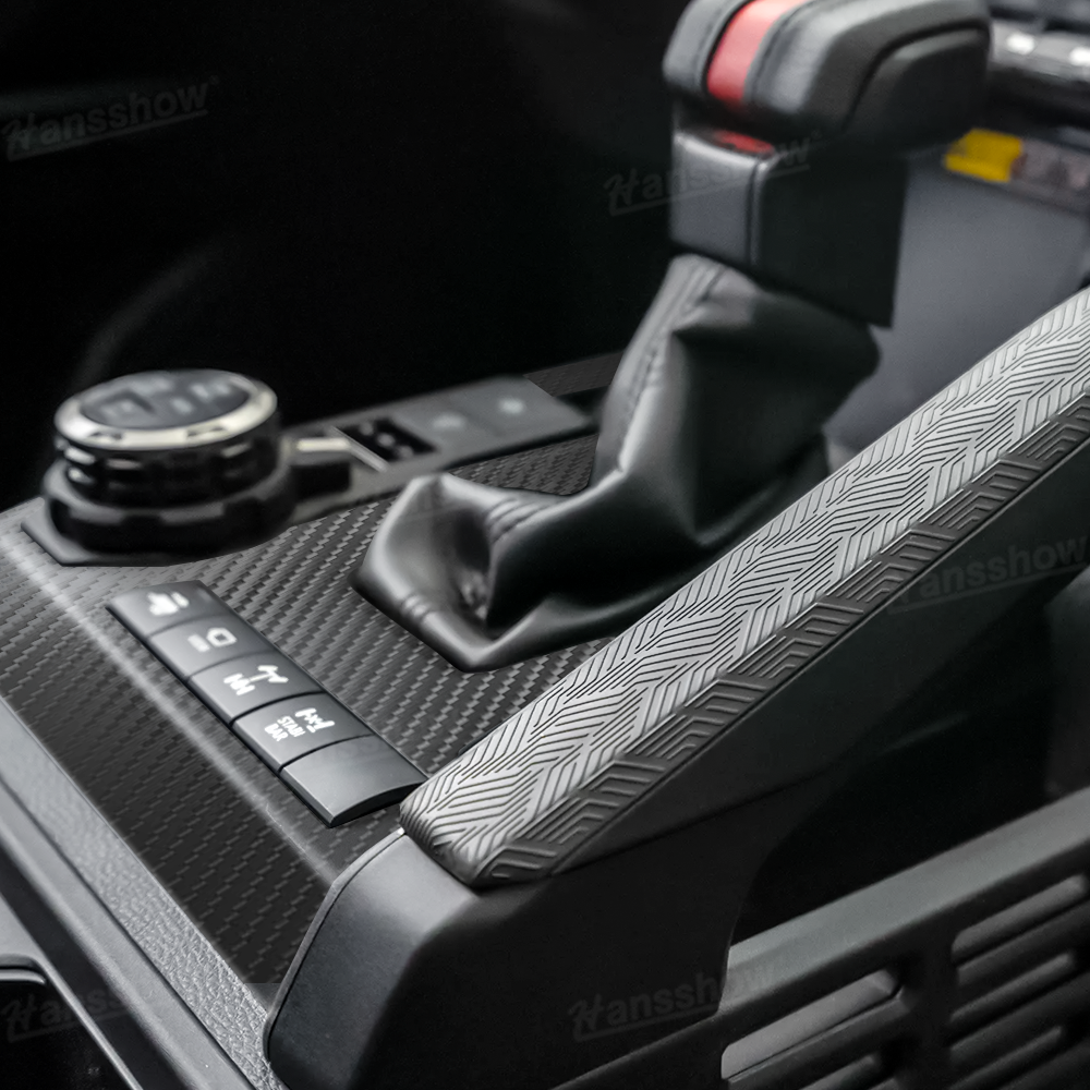 4Runner Gear Shift Panel Cover Trim ABS Carbon Fiber Style for Toyota