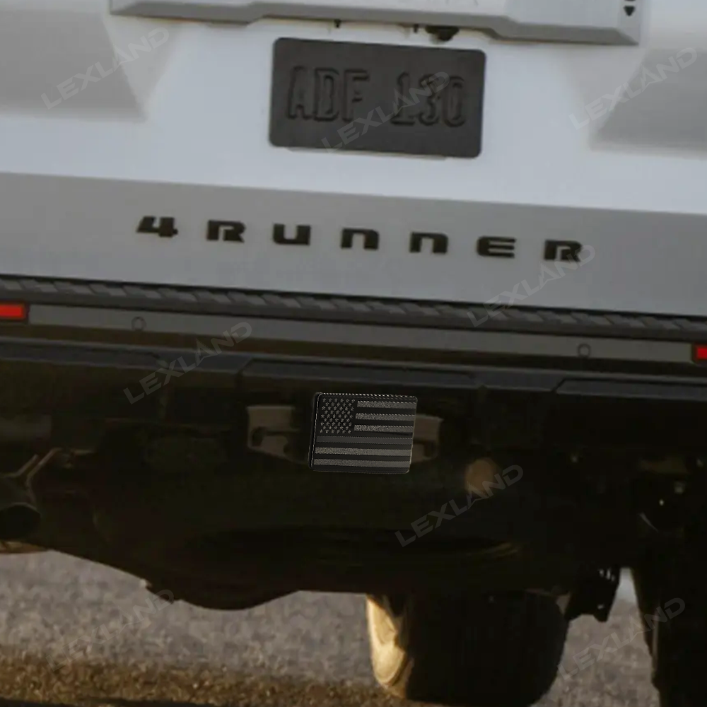 4Runner American Flag Hitch Cover Cap Carbon Steel Trailer Hitch Receiver Cover for Toyota