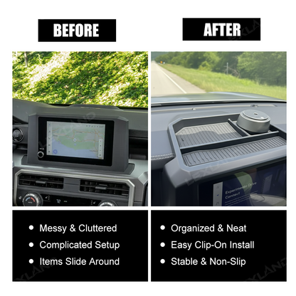 Tacoma Dashboard Organizer Tray Behind Screen Interior Dash Storage Box for Toyota