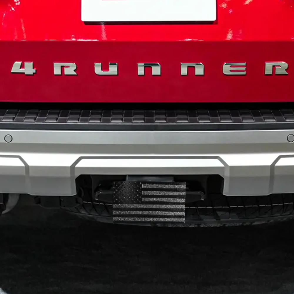 4Runner American Flag Hitch Cover Cap Carbon Steel Trailer Hitch Receiver Cover for Toyota