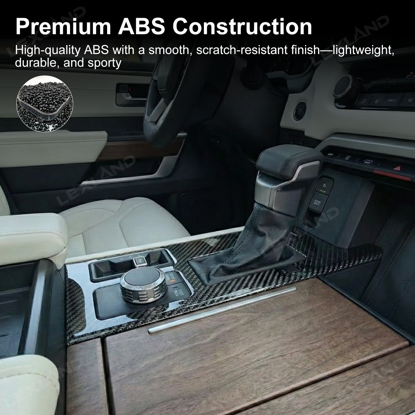 Tundra Center Console Cover ABS Gear Shift Panel Trim Overlay for Toyota