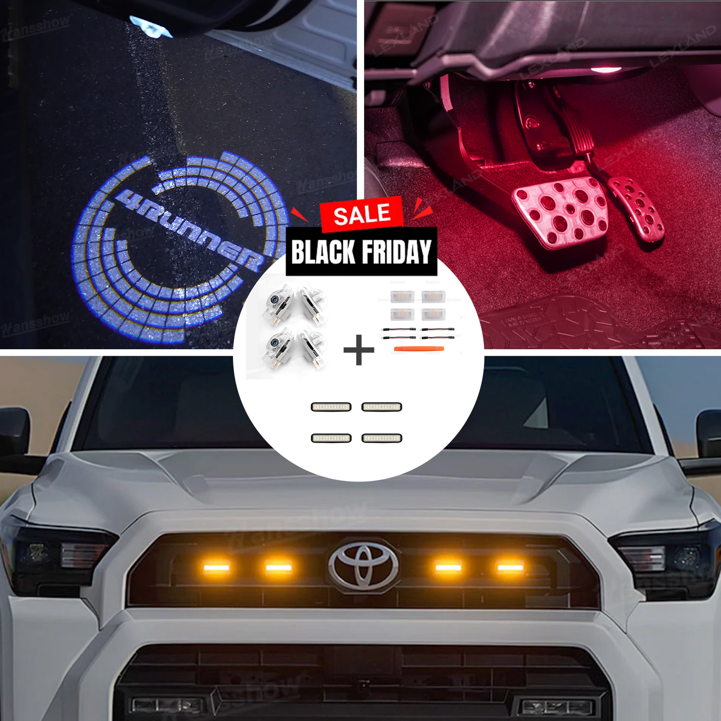 4Runner LED Door Welcome Lights & LED Front Grille Lights & Footwell Ambien Light