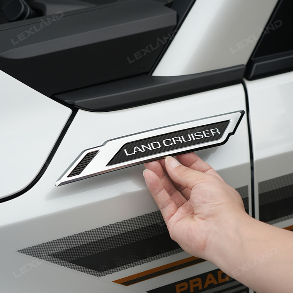 Land Cruiser Chrome Side Emblem Sticker Chrome Outer Side Board Badge Decor Trim