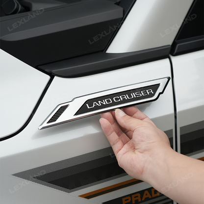 Land Cruiser Chrome Side Emblem Sticker Chrome Outer Side Board Badge Decor Trim