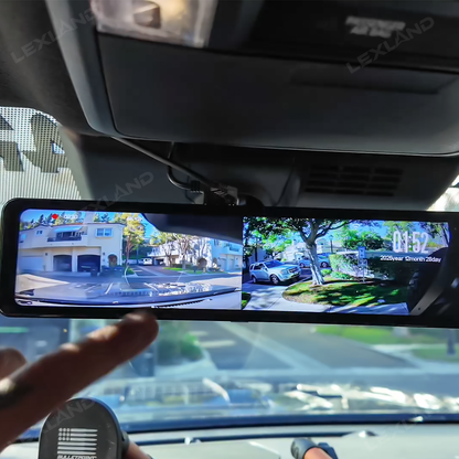 4Runner Media Rearview Mirror 12 Inch Dash Cam for Toyota