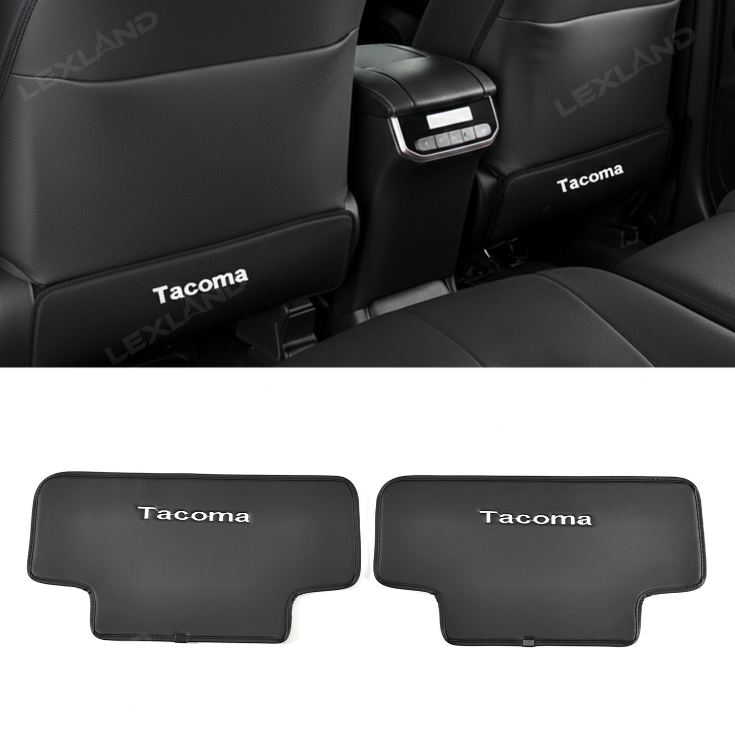 Tacoma Anti-Kick Pad Interior Seat Back Cover Protector with Tacoma Letter for Toyota