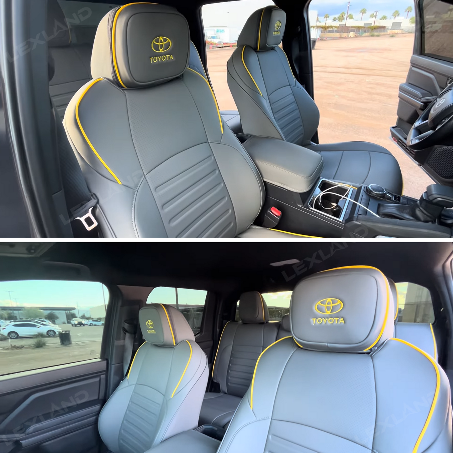 Tacoma Custom Seat Covers Nappa Leather Seat Cover Set with TRD Pro Style for Toyota