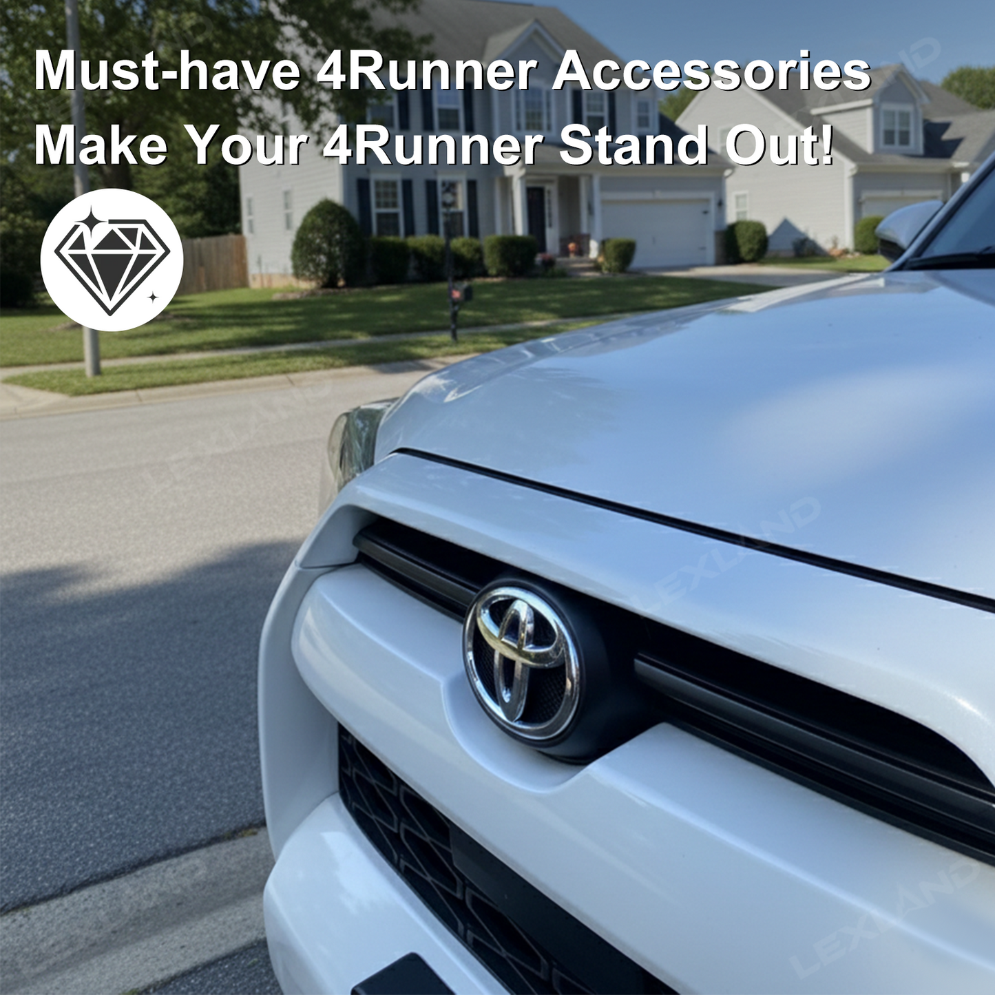 4Runner Front Center Grille Insert Cover Trim Middle Grille Insert Cover Strips for Toyota