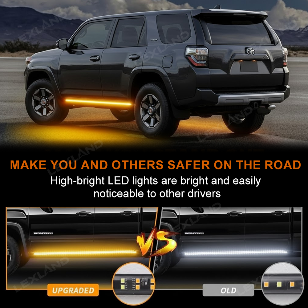 Tacoma/4Runner Running Board Amber Flash LED Strip Kit