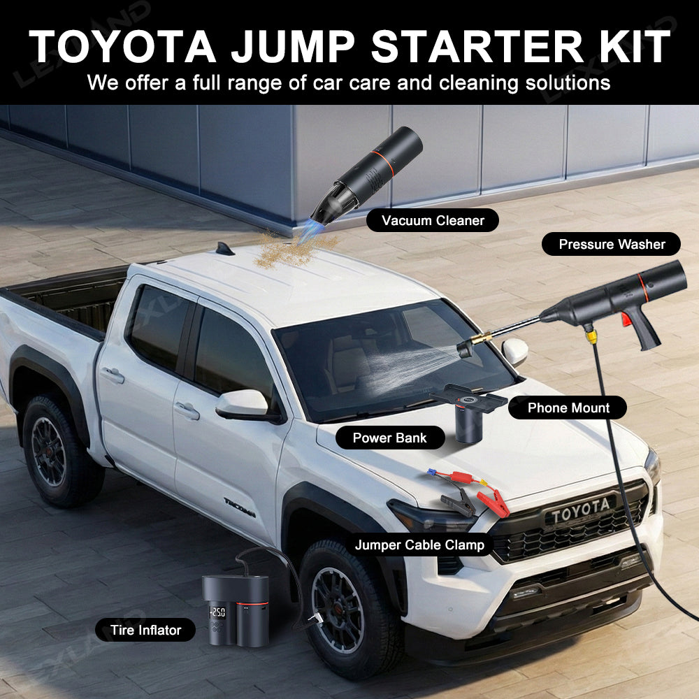 Tacoma/4Runner 6-in-1 Emergency Jump Starter Kit with 15000mAh Portable Power Bank for Toyota