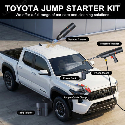 Tacoma/4Runner 6-in-1 Emergency Jump Starter Kit with 15000mAh Portable Power Bank for Toyota