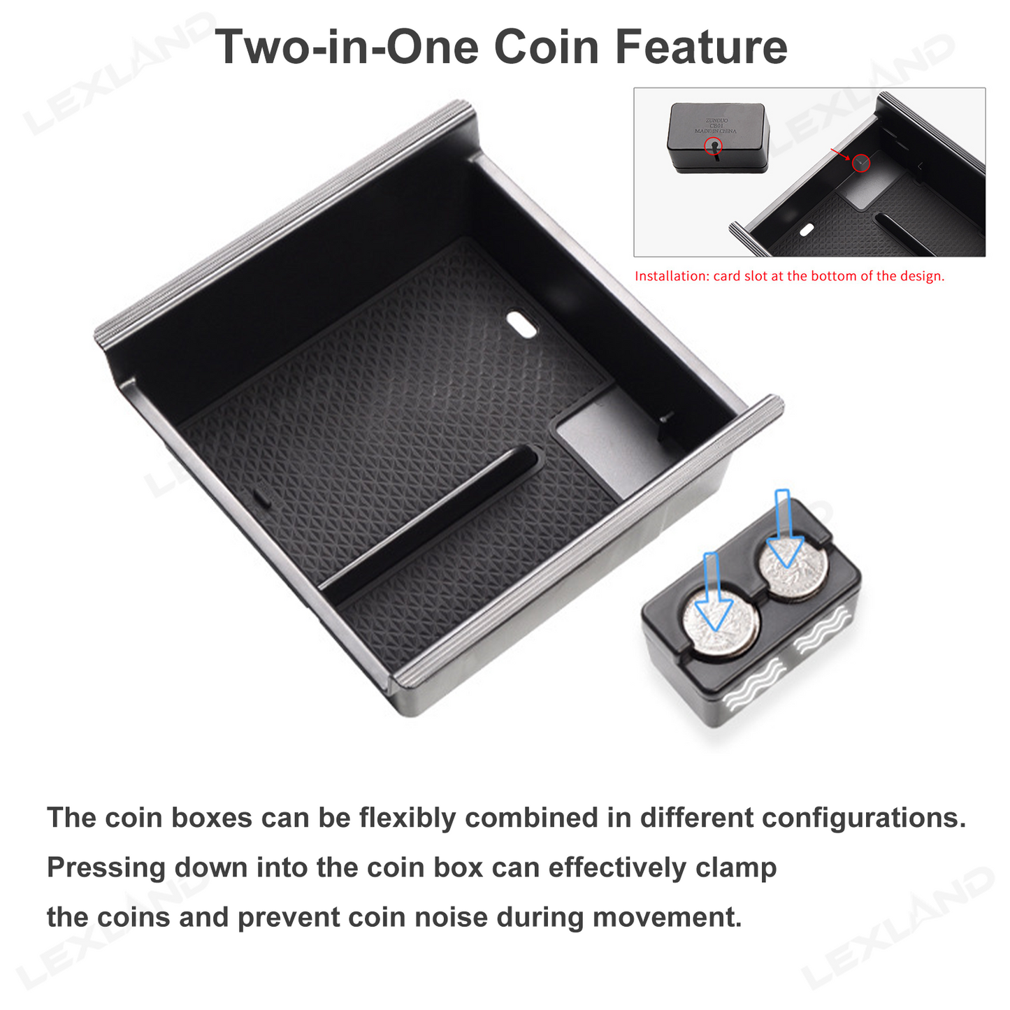 4Runner Center Console Organizer Tray Armrest Storage Box For Toyota