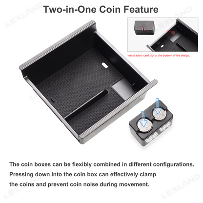 4Runner Center Console Organizer Tray Armrest Storage Box For Toyota