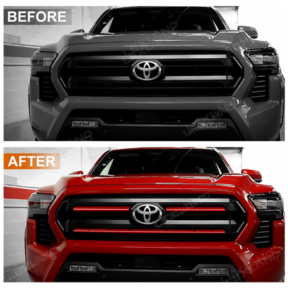 Tacoma Front Center Grille Grill Inserts Strips ABS Decorative Trim for Toyota