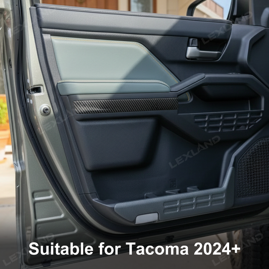 Tacoma Door Panel Strips ABS Carbon Fiber Style Interior Decor Cover Trim for Toyota