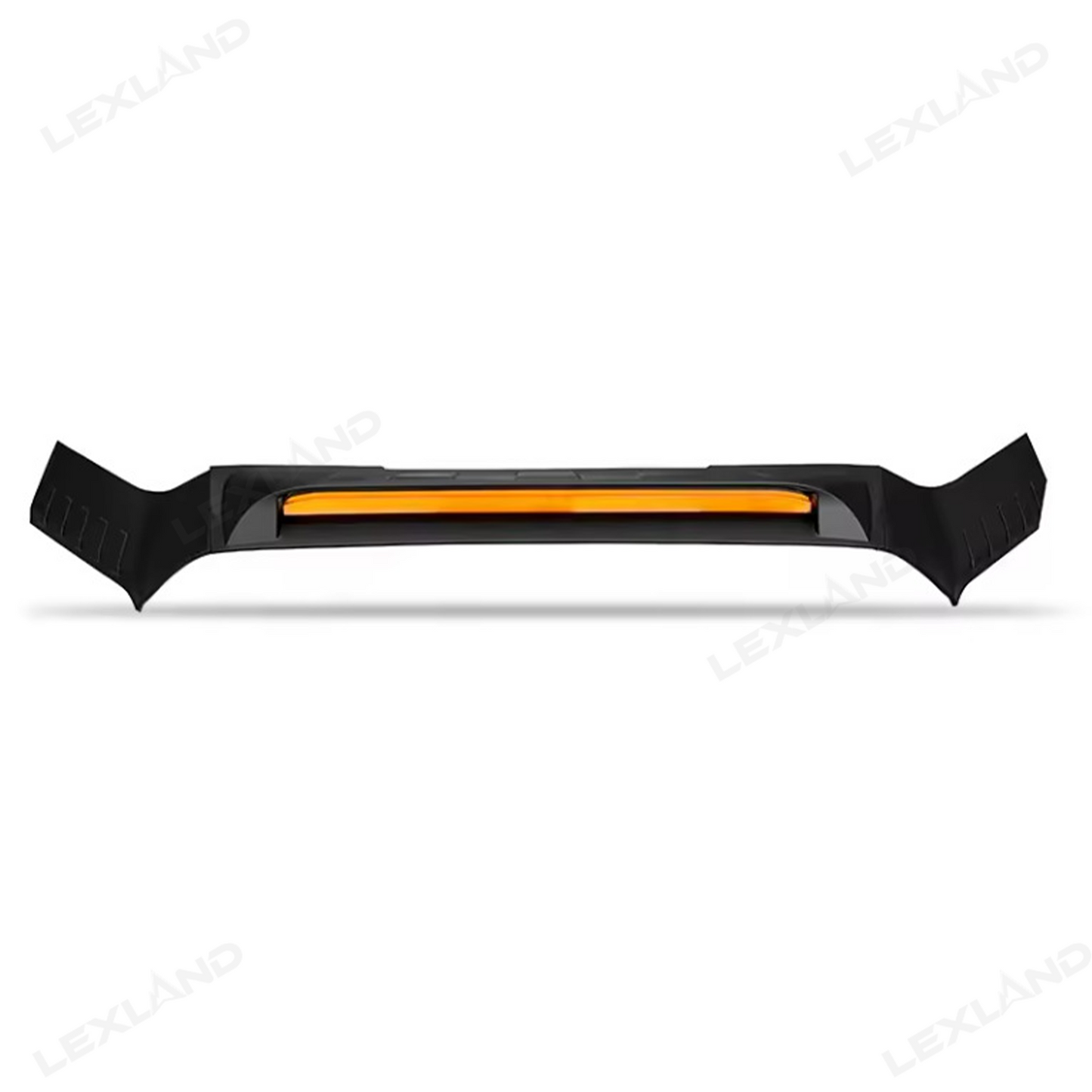 4Runner Hood Protector with Amber LED Light Matte Black Hood Shield Deflector for Toyota