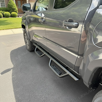 Tacoma Running Boards Double Cab Side Steps Nerf Bar with Dropped Steps for Toyota