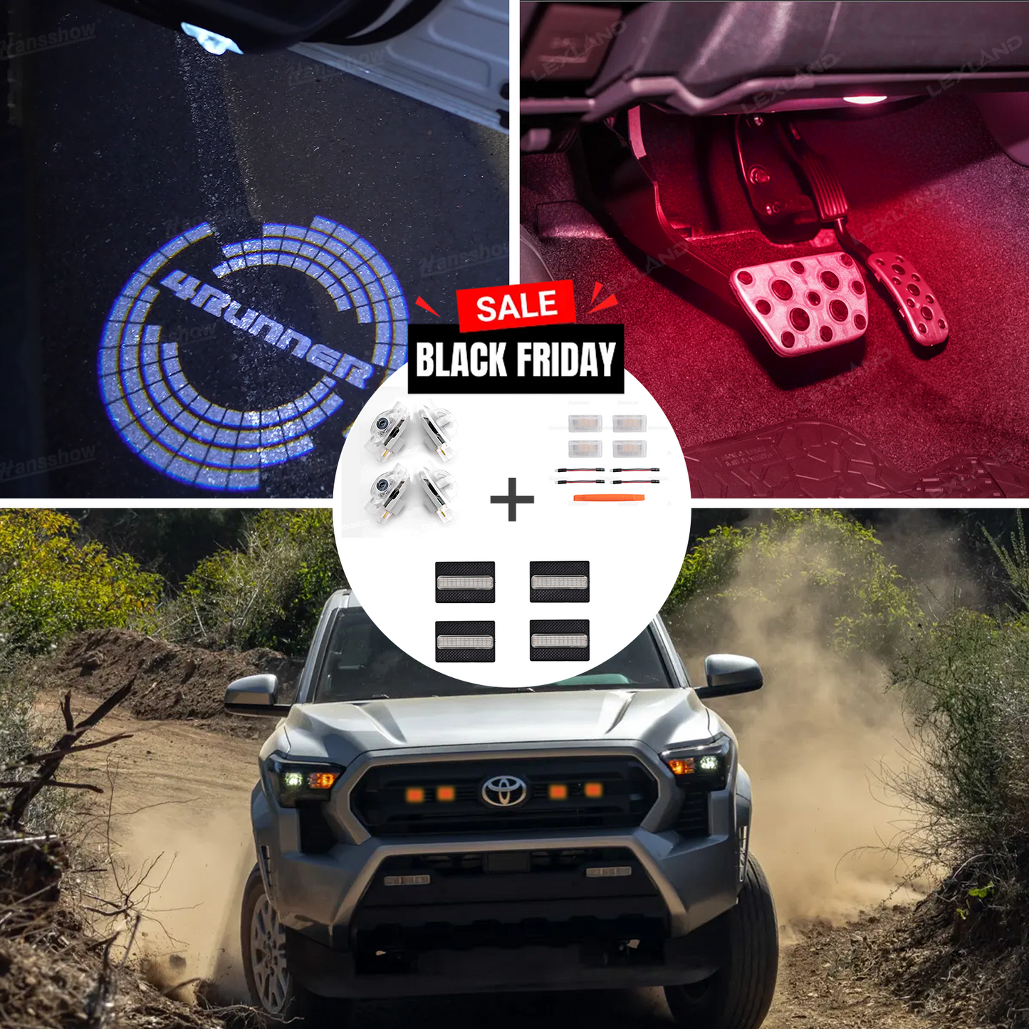 4Runner LED Door Welcome Lights & LED Front Grille Lights & Footwell Ambien Light