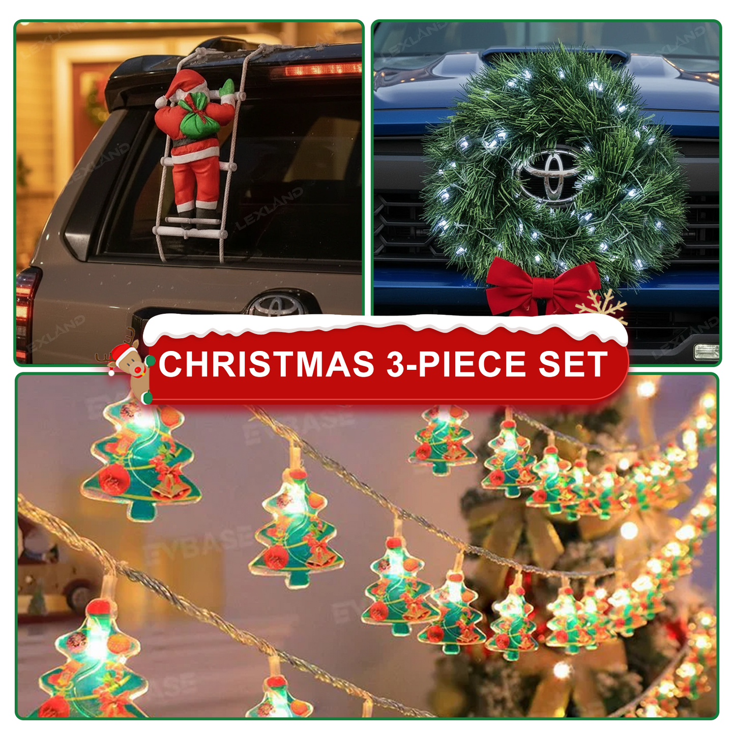 Climbing Santa Claus Car Christmas Decoration