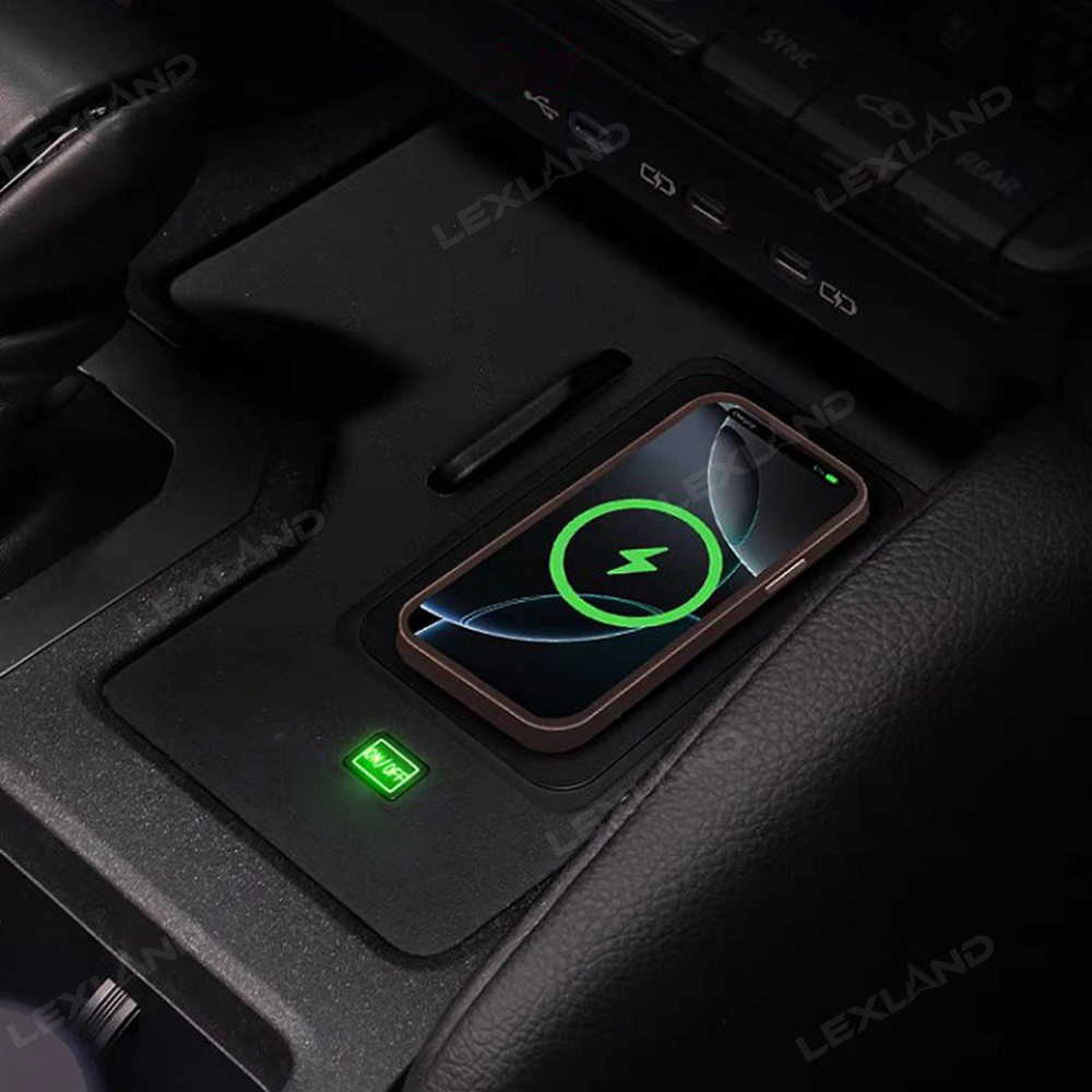 Land Cruiser Wireless Phone Charger 15W Armrest Charging Pad for Toyota