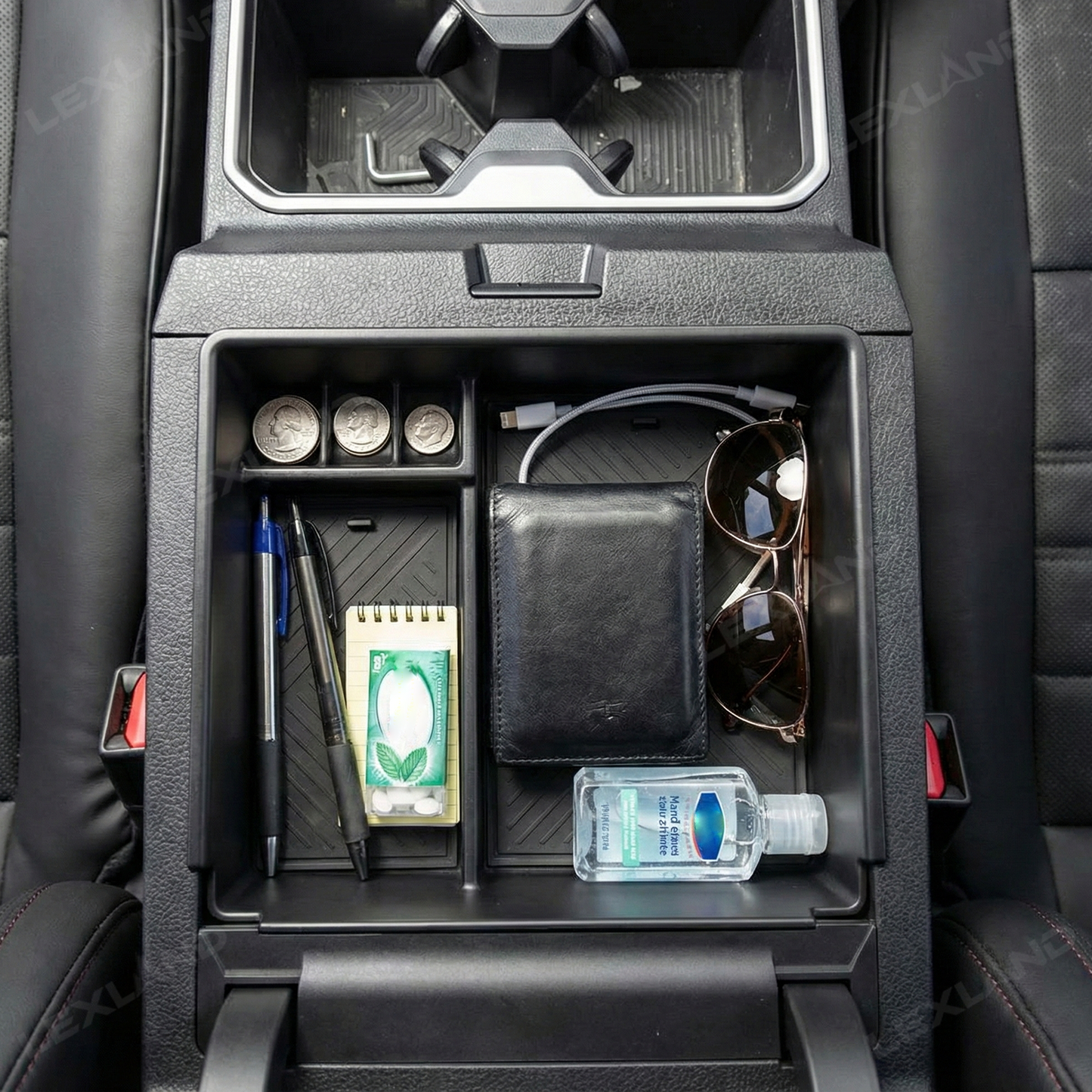 4Runner Center Console Organizer Tray Armrest Storage Box For Toyota