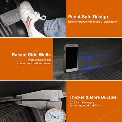 Tundra Floor Mats All Weather TPE Floor Liners for Toyota